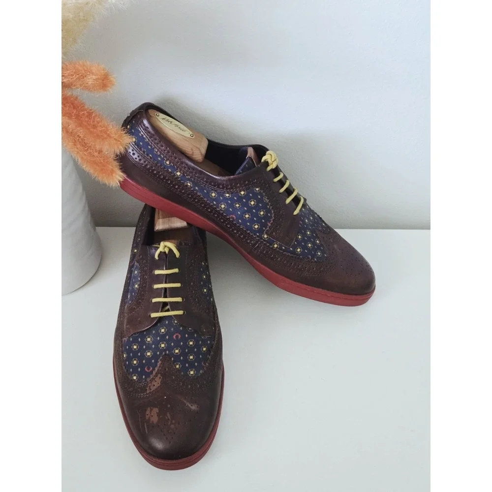 Fred Perry ETON Leather Brogue Wingtip Lace Up Oxfords Men's Size 11